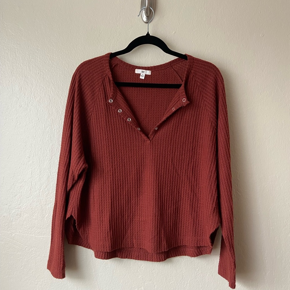 Burnt Orange Henley